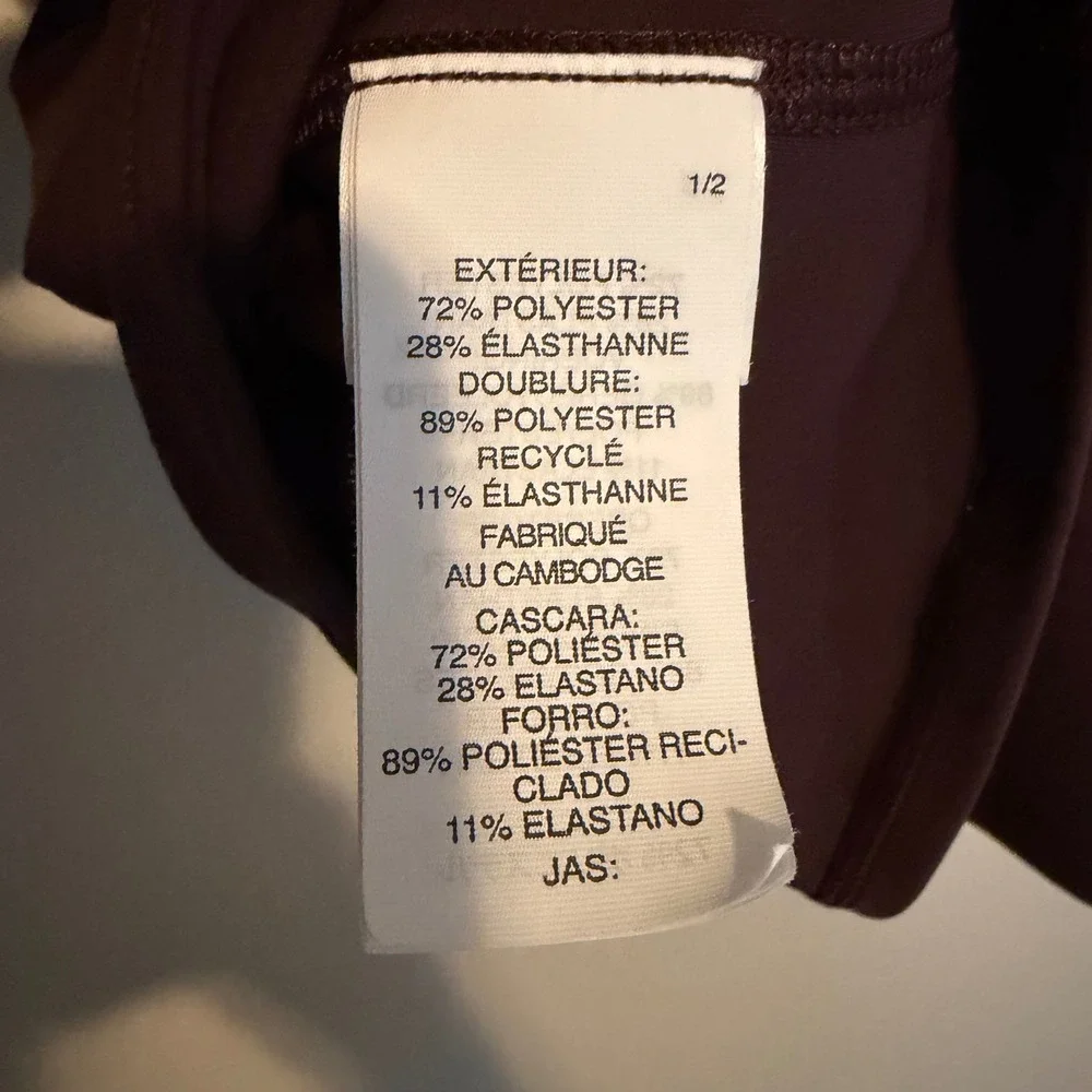 Vuori Avant Top 3/4 sleeve L built in bra scoop neck balletcore active athletic - Picture 4 of 6